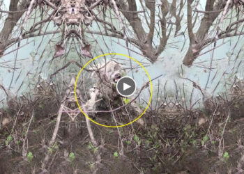 She was so terrified try to hide human in the forest for months without help!