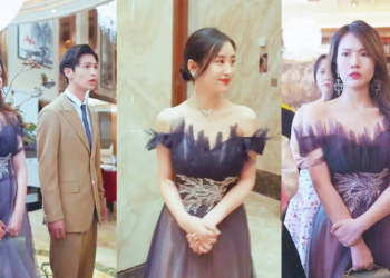 ในงานเลี้ยงเธอกับนายหญิงสวมเสื้อผ้าชุดเดียวกัน เธอถอดผ้าคลุมออก และประธานาธิบดีก็ละสายตาจากเธอไม่ได้